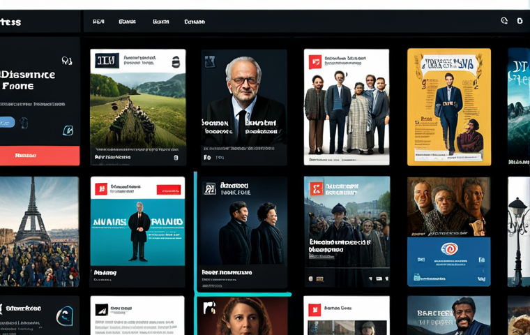 미디어기술사와 통신 기술의 융합 - Streaming Platform Interface**
"Screenshot of a fictional streaming platform interface popular in F...